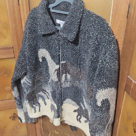 Vintage Black and Tan Equestrian Cardigan - Picture 4 of 12